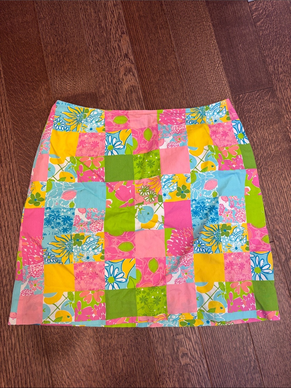 Vintage Lilly Pulitzer Patchwork Mini Skirt